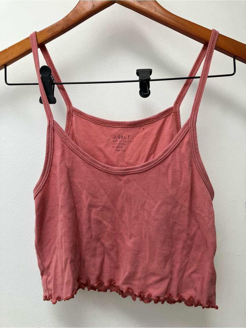 Brandy Melville Dusty Rose Cropped Tank Top